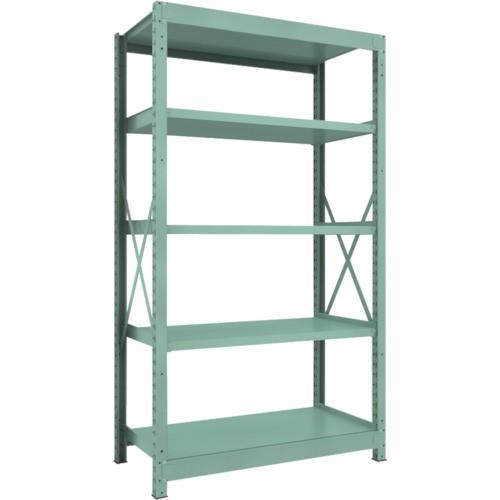 ＴＲＵＳＣＯ　Ｒ３型中量棚　１２００×６００×Ｈ２１００　５段　単体　Ｒ３−７４６５　１台（直送）