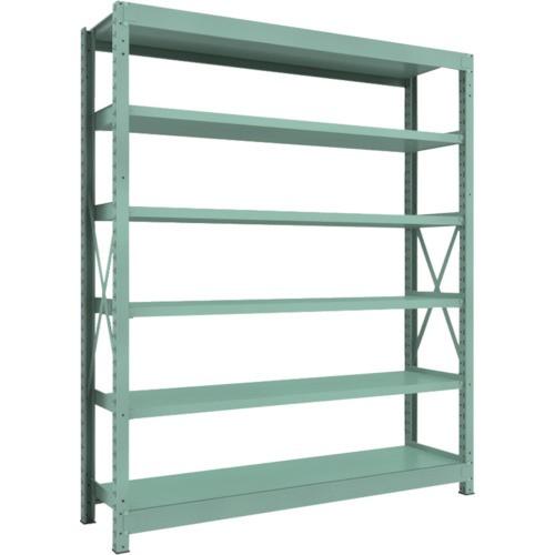 ＴＲＵＳＣＯ　Ｒ３型中量棚　１８００×４５０×Ｈ２１００　６段　単体　Ｒ３−７６５６　１台（直送）