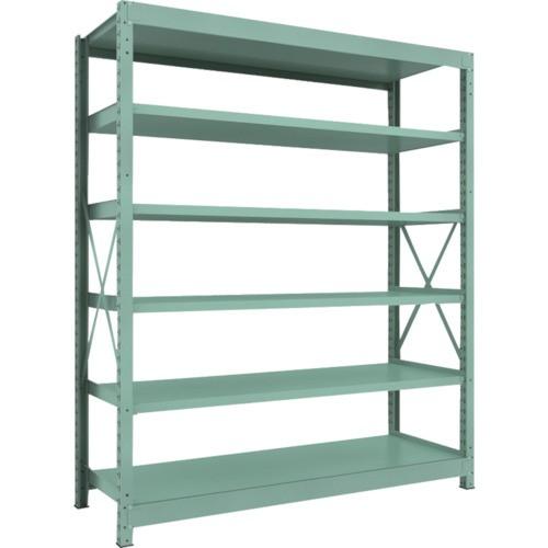 ＴＲＵＳＣＯ　Ｒ３型中量棚　１８００×６００×Ｈ２１００　６段　単体　Ｒ３−７６６６　１台（直送）