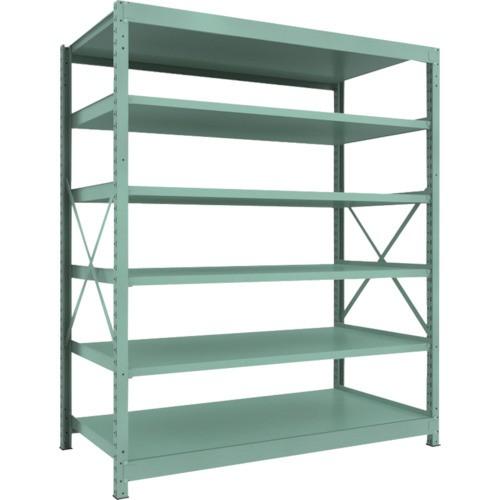 ＴＲＵＳＣＯ　Ｒ３型中量棚　１８００×９００×Ｈ２１００　６段　単体　Ｒ３−７６９６　１台（直送）