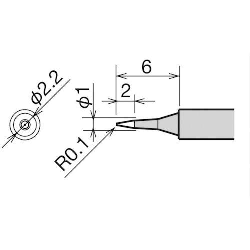 太洋電機産業　替こて先　ＳＢ型　ＲＸ−８１２ＡＳ／８０２ＡＳ　ＲＸ−８１ＨＲＴ−ＳＢ　１本（直送）