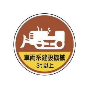 ユニット　作業管理ステッカー車両系建設機械３ｔ　ＰＰステッカ　３５Ф　３７０−９８Ａ　１パック（２枚...