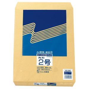 ピース　Ｒ４０再生紙クラフト封筒　角２　８５ｇ／ｍ2　６９５　１パック（１００枚）