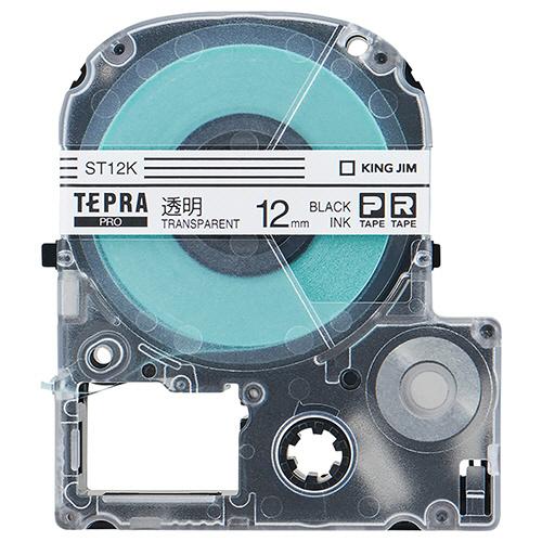 テプラ　ＰＲＯ　テープカートリッジ　１２ｍｍ　透明／黒文字　ＳＴ１２Ｋ　１個