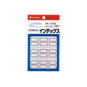 ニチバン　マイタック　インデックス　紙ラベル　中　２３×２９ｍｍ　青枠　ＭＬ−１３２Ｂ　１パック（２４０片：１２片×２０シート）