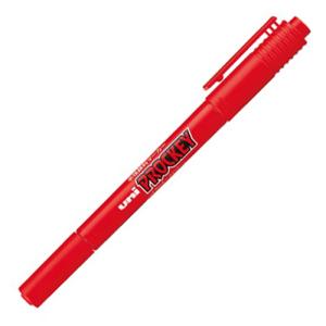 三菱鉛筆 水性マーカー プロッキー 細字丸芯＋極細 赤 PM120T．15 1本