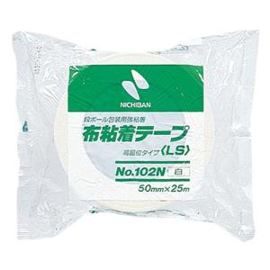 ニチバン　布粘着テープ　５０ｍｍ×２５ｍ　白　１０２Ｎ５−５０　１巻 （お取寄せ品）｜tanomail