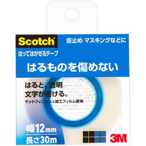 ３Ｍ　スコッチ　はってはがせるテープ　８１１　小巻　１２ｍｍ×３０ｍ　クリアケース入　８１１−１−１２Ｃ　１巻