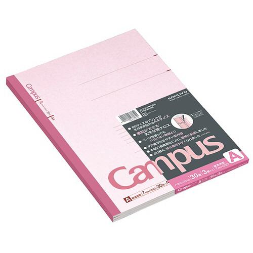 キャンパスノート（普通横罫）　Ａ４　Ａ罫　３０枚　ノ−２０３ＡＮＸ３　１パック（３冊）