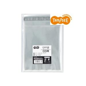 TANOSEE　ＯＰＰ袋　フタ・テープ付　ＣＤ用　１３０×１５５＋４０ｍｍ　１パック（１００枚）
