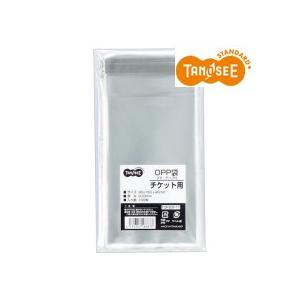 TANOSEE　ＯＰＰ袋　フタ・テープ付　チケット用　９０×１５０＋４０ｍｍ　１パック（１００枚）｜tanomail