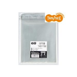 TANOSEE　ＯＰＰ袋　フタ・テープ付　１４０×１５５＋４０ｍｍ　１パック（１００枚）