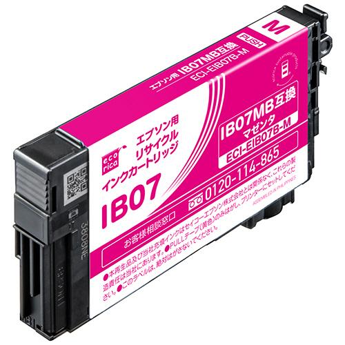 エコリカ　リサイクルインクカートリッジ　マゼンタ（顔料）　［エプソン：ＩＢ０７ＭＢ／マウス互換］　Ｅ...