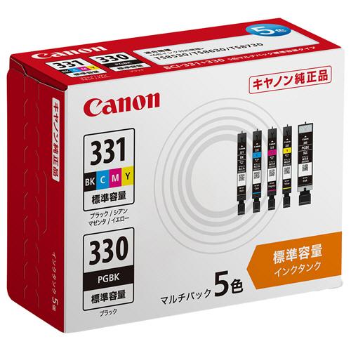 インクタンク　ＢＣＩ−３３１＋３３０／５ＭＰ　５色マルチパック　５３３４Ｃ００２　１箱（５個：各色１...