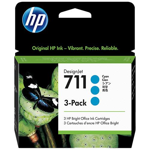ＨＰ　ＨＰ７１１　インクカートリッジ　シアン　２９ｍＬ／個　染料系　ＣＺ１３４Ａ　１箱（３個）