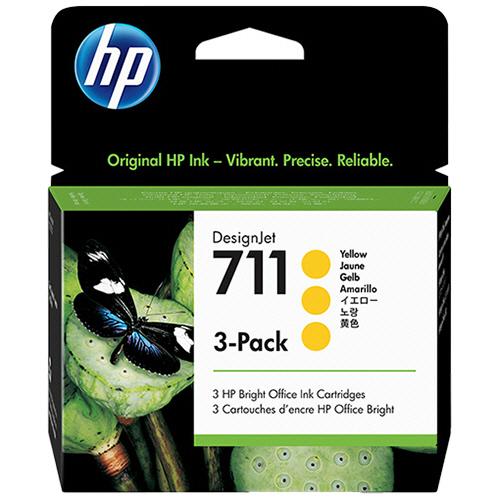 ＨＰ　ＨＰ７１１　インクカートリッジ　イエロー　２９ｍＬ／個　染料系　ＣＺ１３６Ａ　１箱（３個）