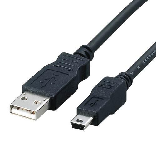 フェライトコア内蔵ＵＳＢ２．０対応ケーブル　（Ａ）オス−ｍｉｎｉ（Ｂ）オス　ブラック　０．ＵＳＢ−Ｆ...