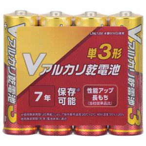 オーム電機　Ｖアルカリ乾電池　単３形　ＬＲ６ＶＮ４Ｓ　１パック（４本）　（お取寄せ品）｜tanomail