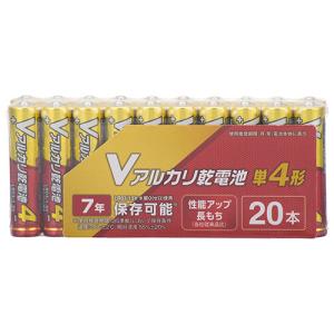 オーム電機　Ｖアルカリ乾電池　単４形　ＬＲ０３ＶＮ２０Ｓ　１パック（２０本）　（お取寄せ品）｜tanomail