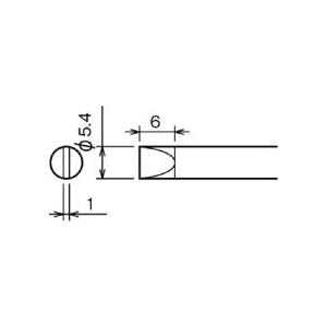 太洋電機産業　グット　替こて先　５．４Ｄ　ＲＸ−８０ＨＲＴ−５．４Ｄ　１本 （直送）