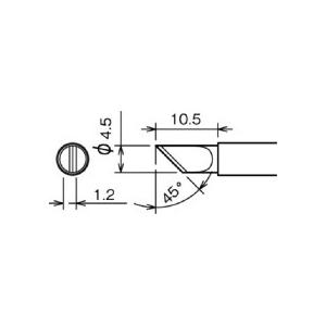 太洋電機産業　グット　替こて先　４．５Ｋ　ＲＸ−８０ＨＲＴ−４．５Ｋ　１本 （直送）