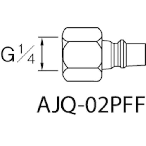 アネスト岩田　クイックジョイント（プラグ）　ＡＪＱ−０２ＰＦＦ　１個（直送）