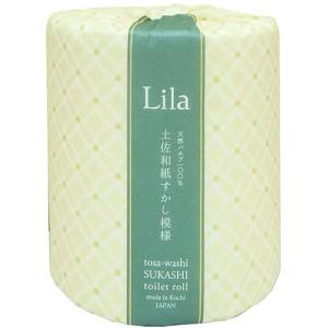 ハヤシ商事　リラ　トイレットペーパー土佐和紙すかし模様　シングル　６０ｍ　１ケース（６０ロール）（お取寄せ品)