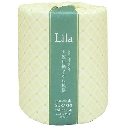 ハヤシ商事　リラ　トイレットペーパー土佐和紙すかし模様　シングル　６０ｍ　１ケース（６０ロール）　（...