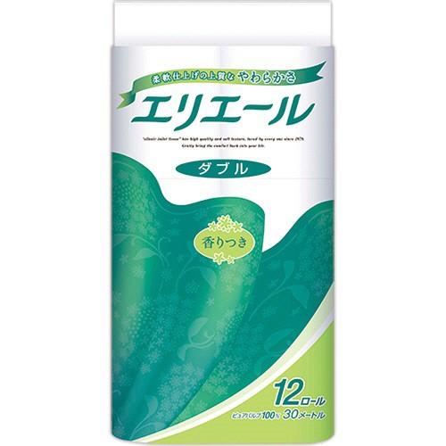 エリエール　トイレットティシュー　ダブル　芯あり　香りつき　３０ｍ　１パック（１２ロール）　大王製紙