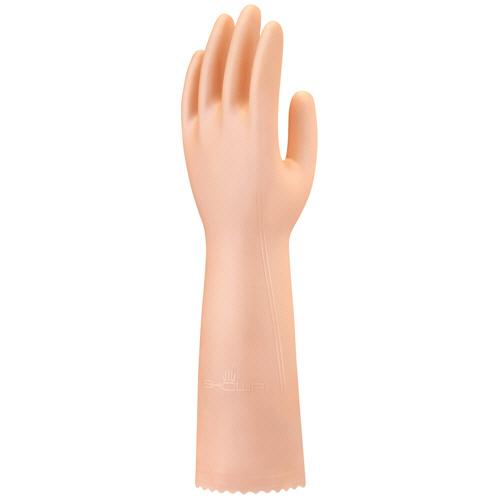 ショーワグローブ　ナイスハンド　さらっとタッチ　セミロング　Ｌ　パールオレンジ　ＮＨＤＳＳＬ−ＬＯ　...