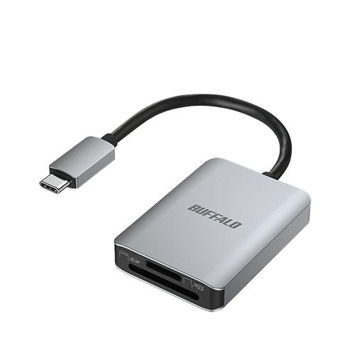 ＵＳＢ３．２（Ｇｅｎ１）Ｔｙｐｅ−Ｃ接続カードリーダー／ライター　ＵＨＳ−II対応モデル　シルバー　...