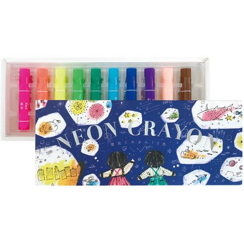 コクヨ　蛍光くれよん　１０色（各色１本）　ＫＥ−ＡＣ３０　１パック　（お取寄せ品）