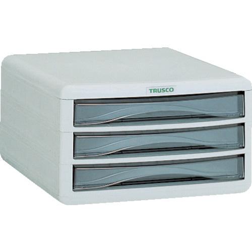 ＴＲＵＳＣＯ　プラスチックレターケース　Ａ４浅型タイプ　３段　ＰＡ４−Ｓ３　１台（直送）