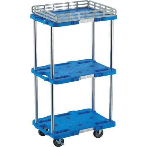 ＴＲＵＳＣＯ　ルートバン　２段式　３７０×５００　４輪自在Ｓ付　青　ＭＰＢ−５０２ＪＳ−Ｂ　１台（直...