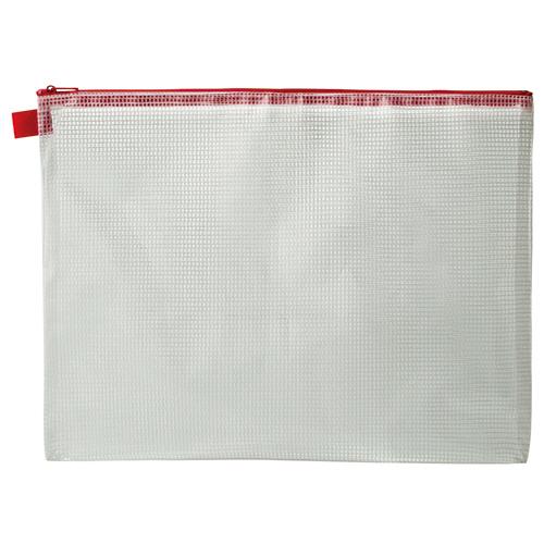 ＴＡＮＯＳＥＥ　メッシュケース　Ａ４　タテ２６０×ヨコ３４５ｍｍ　赤　１枚