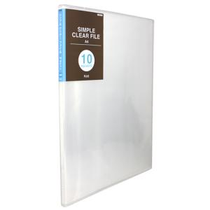 プラス　シンプルクリアーファイル　Ａ４タテ　１０ポケット　背幅６ｍｍ　クリアー　ＦＣ−２１０ＳＣ　１冊