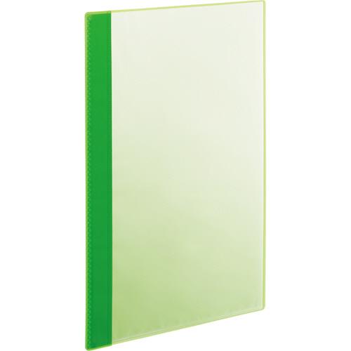 TANOSEE　薄型クリアブック（角まる）　Ａ４タテ　５ポケット　背幅２ｍｍ　グリーン　１パック（５...