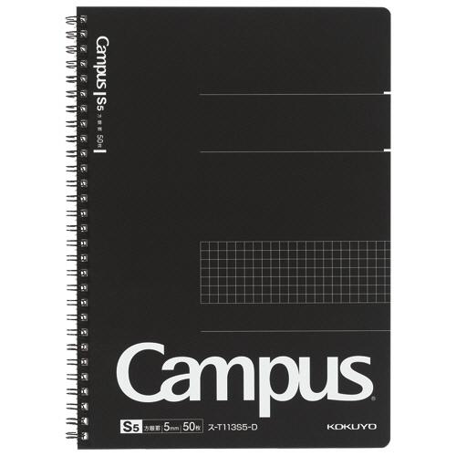 コクヨ　キャンパス　ツインリングノート　セミＢ５　５ｍｍ方眼罫（カットオフ）　５０枚　ス−Ｔ１１３Ｓ...