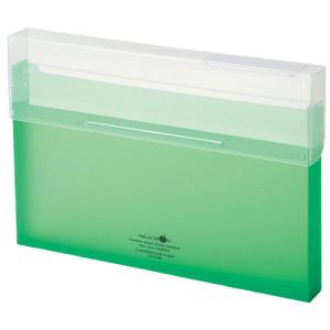 リヒトラブ AQUA DROPs コングレスケース A4 300枚収容 黄緑 A−5024−6 1個