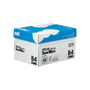 TANOSEE　ＰＰＣ用紙　ＳＮＯＷ　ＷＨＩＴＥ　Ｂ４　１箱（２５００枚：５００枚×５冊）