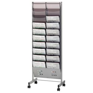 カタログスタンド　パンフレットスタンド　2列10段　折りたたみ可能 パンフレットスタンド 2列10段 A4 折りたたみ 軽量 店舗什器 展示会