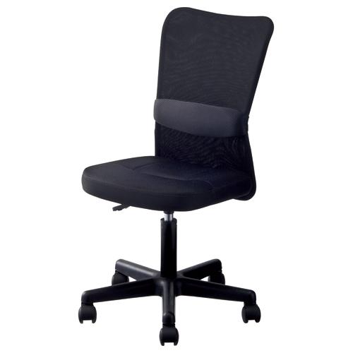 不二貿易　メッシュバックチェアー　ハンターＩＩ　肘なし　ブラック　ＨＦ−３８ＢＫ　１脚