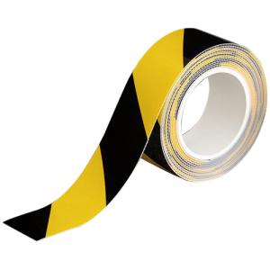 ニトムズ　ｏｆｆｉｃｅラインテープ　５０ｍｍ×５ｍ　トラ（黒／黄）　ＲＲ０２５６　１巻｜ぱーそなるたのめーる