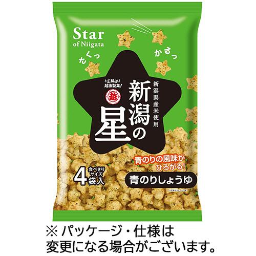 越後製菓　新潟の星　青のりしょうゆ　８０ｇ（２０ｇ×４袋）　１パック
