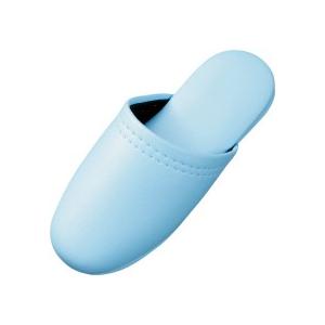 オーミケンシ レザー調スリッパ（子供用） ブルー 1足