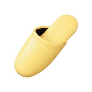 オーミケンシ レザー調スリッパ（子供用） イエロー 1足