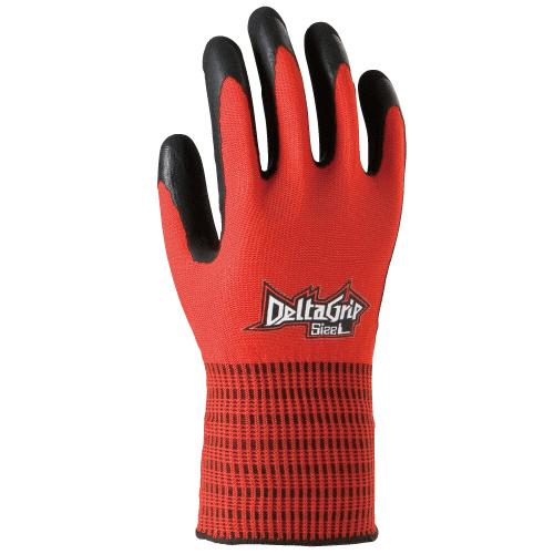 川西工業　デルタ　グリップ　Ｍ　レッド　＃２５２６Ｒ−Ｍ　１パック（３双）（お取寄せ品)