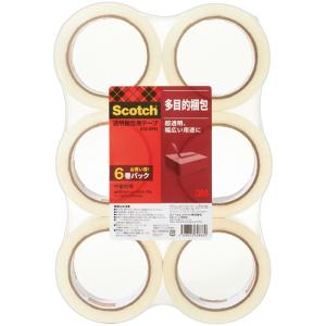 ３Ｍ　スコッチ　透明梱包用テープ　中・軽量物用　４８ｍｍ×５０ｍ　３１３−６ＰＮ　１パック（６巻）