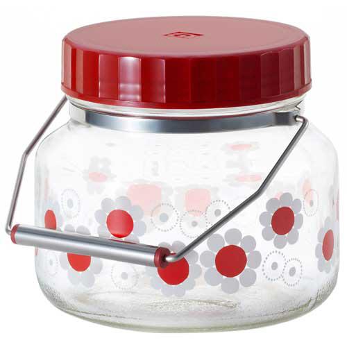 アデリア　アデリアレトロ　貯蔵びん　１Ｌ　花まわし　１個（お取寄せ品)