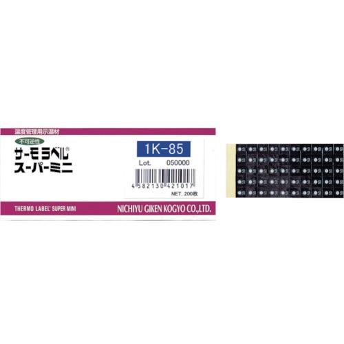 日油技研工業　サーモラベルスーパミニ１点表示　不可逆性　８０度　１Ｋ−８０　１箱（２００枚）（直送）